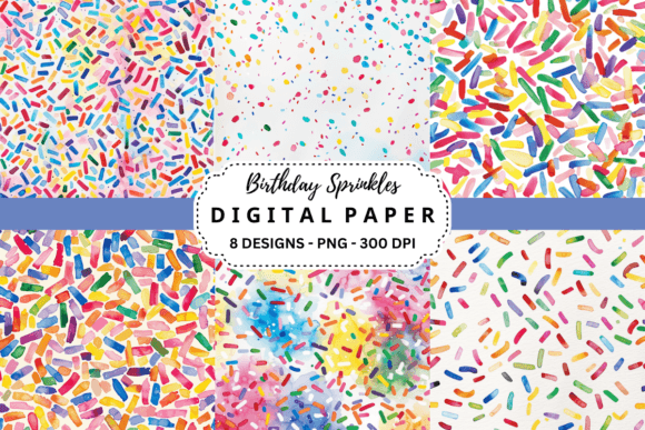 Download Watercolor Birthday Sprinkles Background - Sprinkles Collection