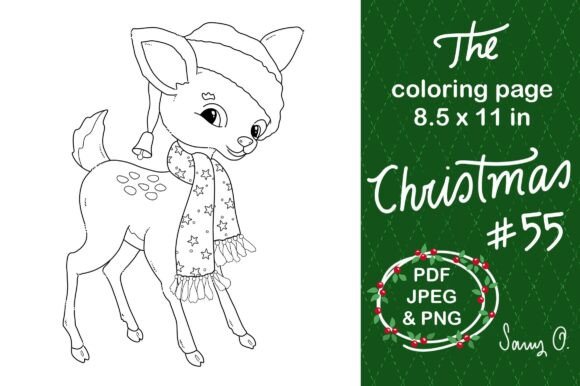 Download Vintage Christmas Winter Cute Deer Png - Cute deer png Collection