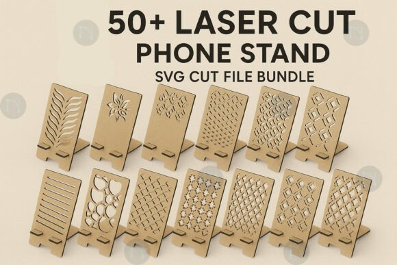 Download Laser Cut Phone Stand SVG Bundle - Laser cut Collection
