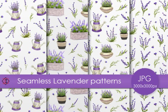 Download Seamless Lavender Patterns - Premium Bundle