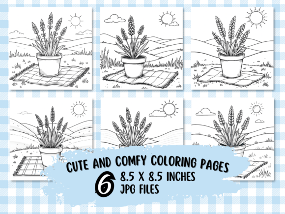 Download Potted Lavender Cartoon Coloring Book - Premium Bundle