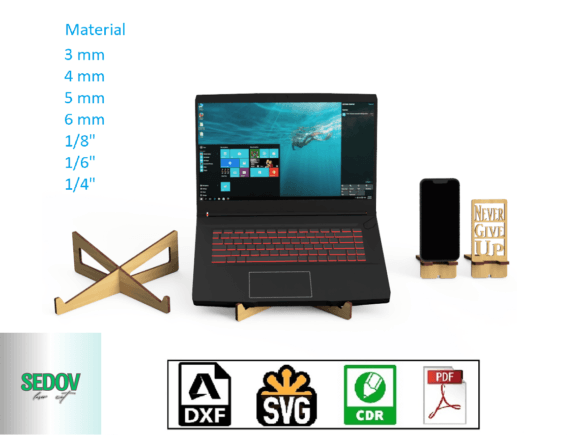 Download Laser Cut Set Laptop and Phone Stands - Laser cut Collection