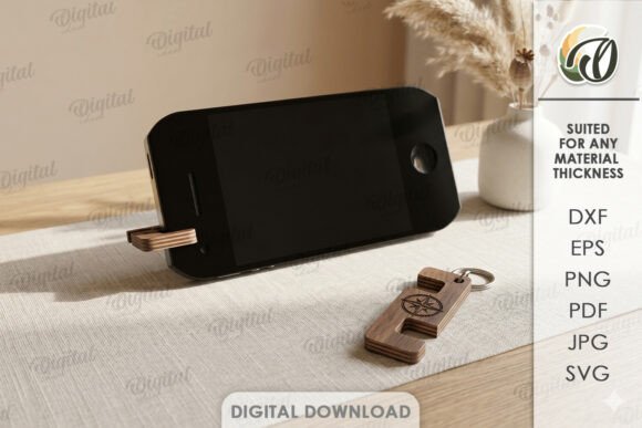 Download Keychain Phone Stand Laser Cut - Laser cut Collection